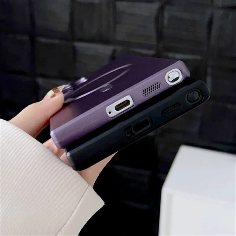 Slim Magnetic Phone Charging Cover for Samsung