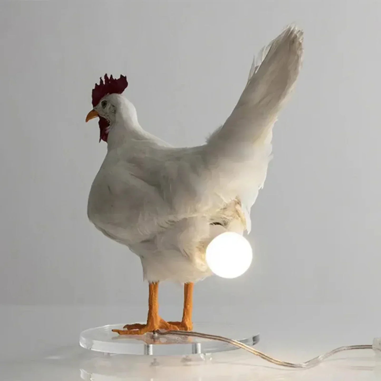 Rustic Country Rooster Desk Lamp