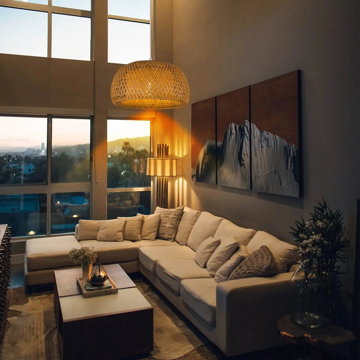 Elegant Natural Bamboo Pendant Lamp