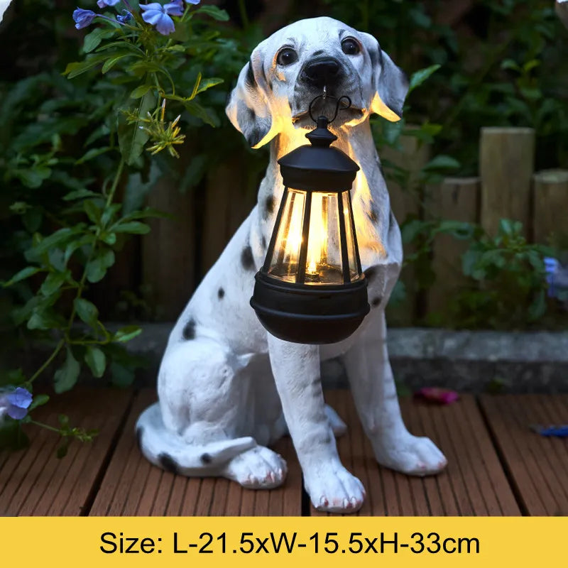 Outdoor Garden Solar Dog Figure Lamp