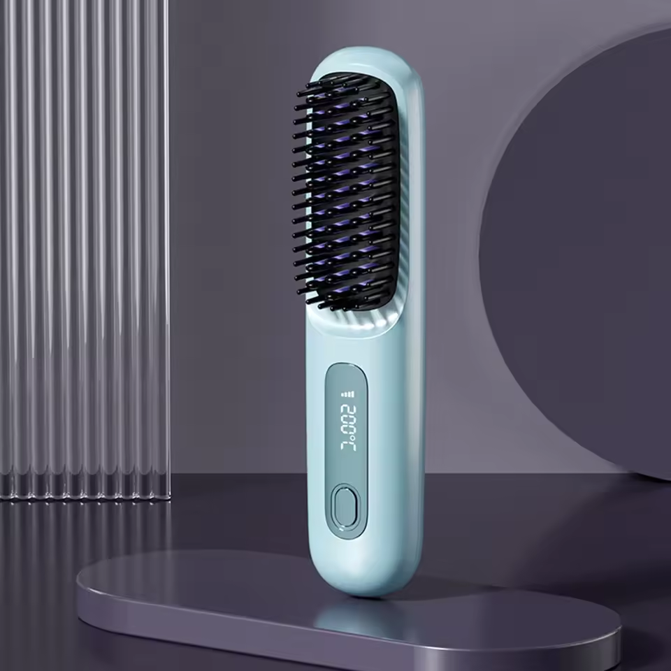 Compact Hair Straightening Brush
