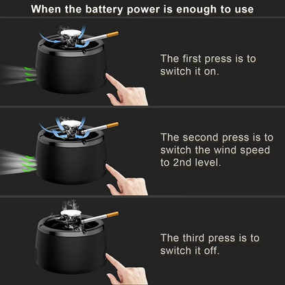 Portable Electric Ashtray for Home and Car Use
