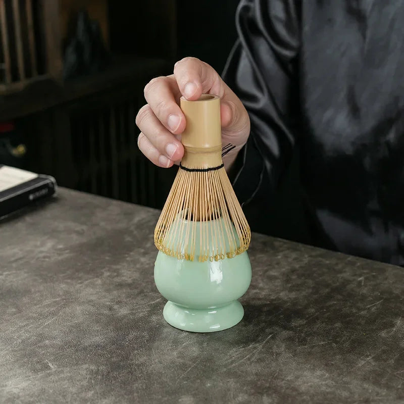 Natural Green Tea Set Ceramic Bamboo Style