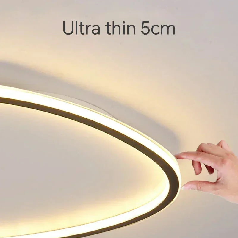 Stylish LED Ceiling Light - Sleek Oval Fixture