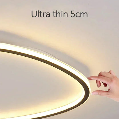 Stylish LED Ceiling Light - Sleek Oval Fixture
