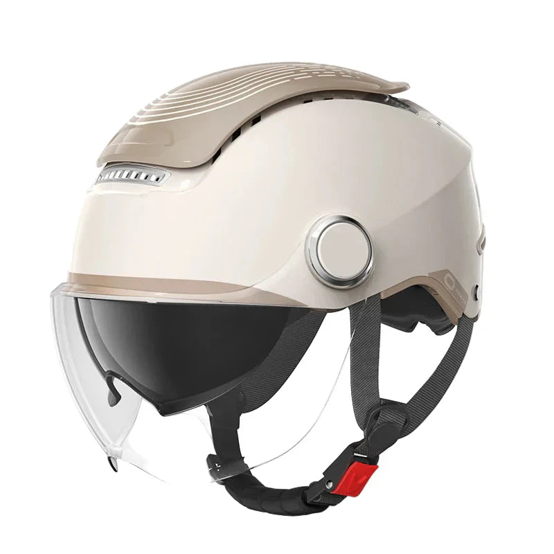 Lightweight Open Face Motorbike Helmet with Dual Visor