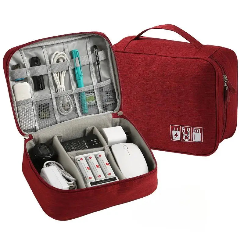 Travel Cable Organizer Bag Waterproof Accessory Pouch