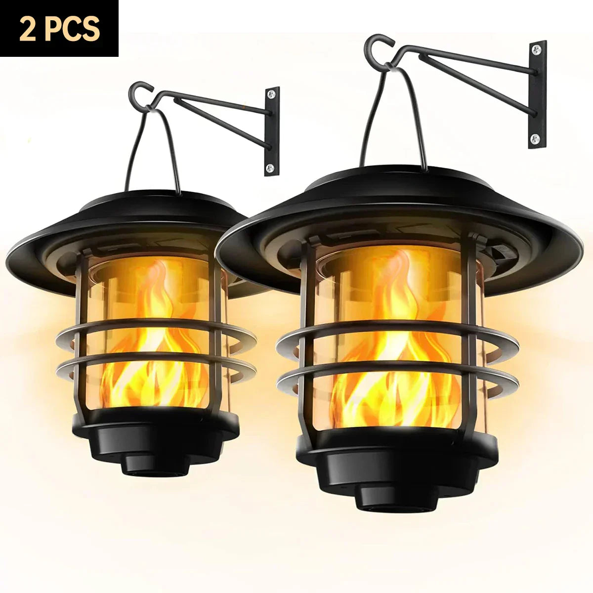 Outdoor Solar Powered Flicker Lantern Light