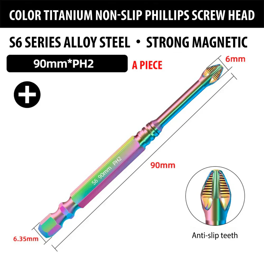 Strong Titanium Magnetic Screwdriver Bit