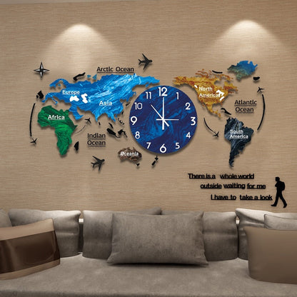 Stylish 3D DIY Acrylic Wall Clock Decor