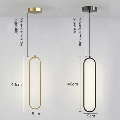 Stylish Black Gold Pendant Lighting Fixture