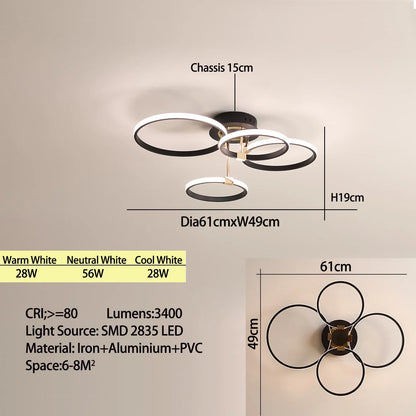 Stylish LED Chandelier Light with Remote Control