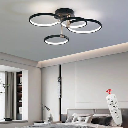Bright Adjustable LED Chandelier Light with Remote