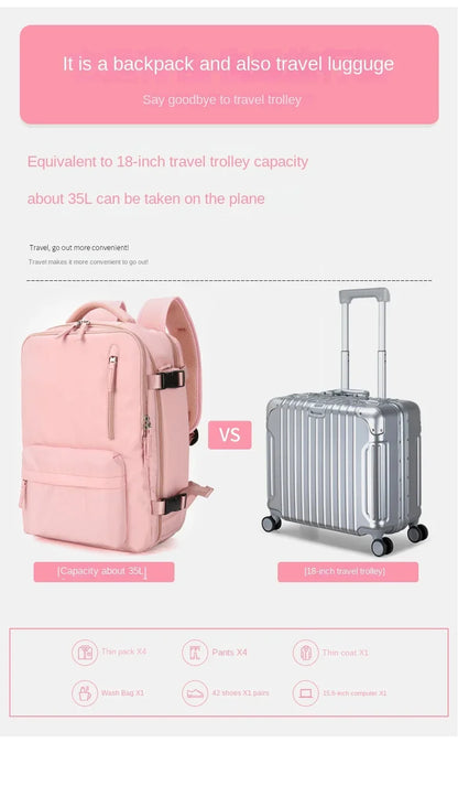 Practical Travel Bag with Laptop and Shoe Pocket