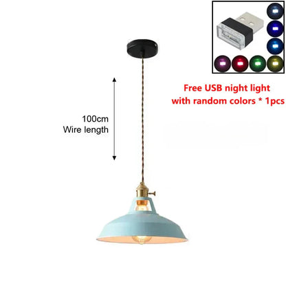 Rustic Metal LED Pendant Light Fixture