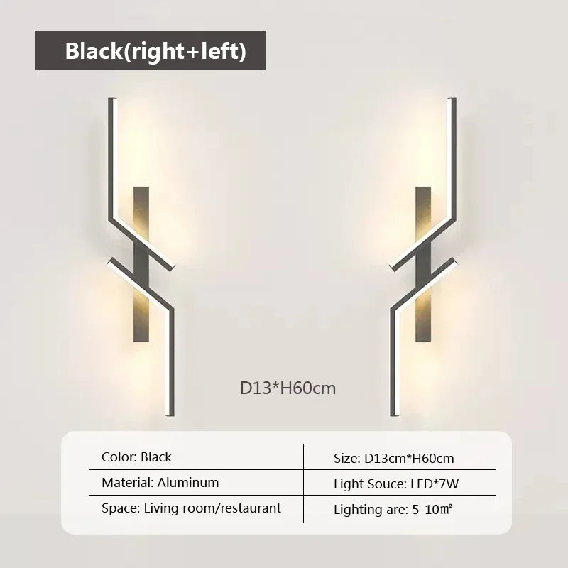 Slim LED Wall Light - Adjustable Dimmable Lamp