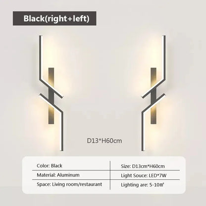Slim LED Wall Light - Adjustable Dimmable Lamp