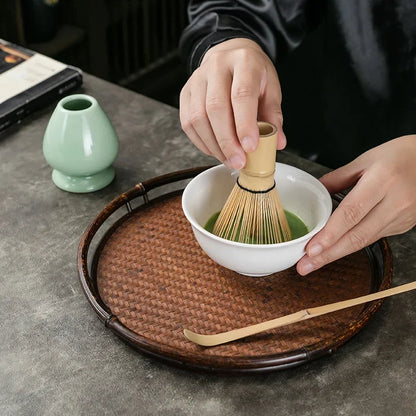 Natural Green Tea Set Ceramic Bamboo Style