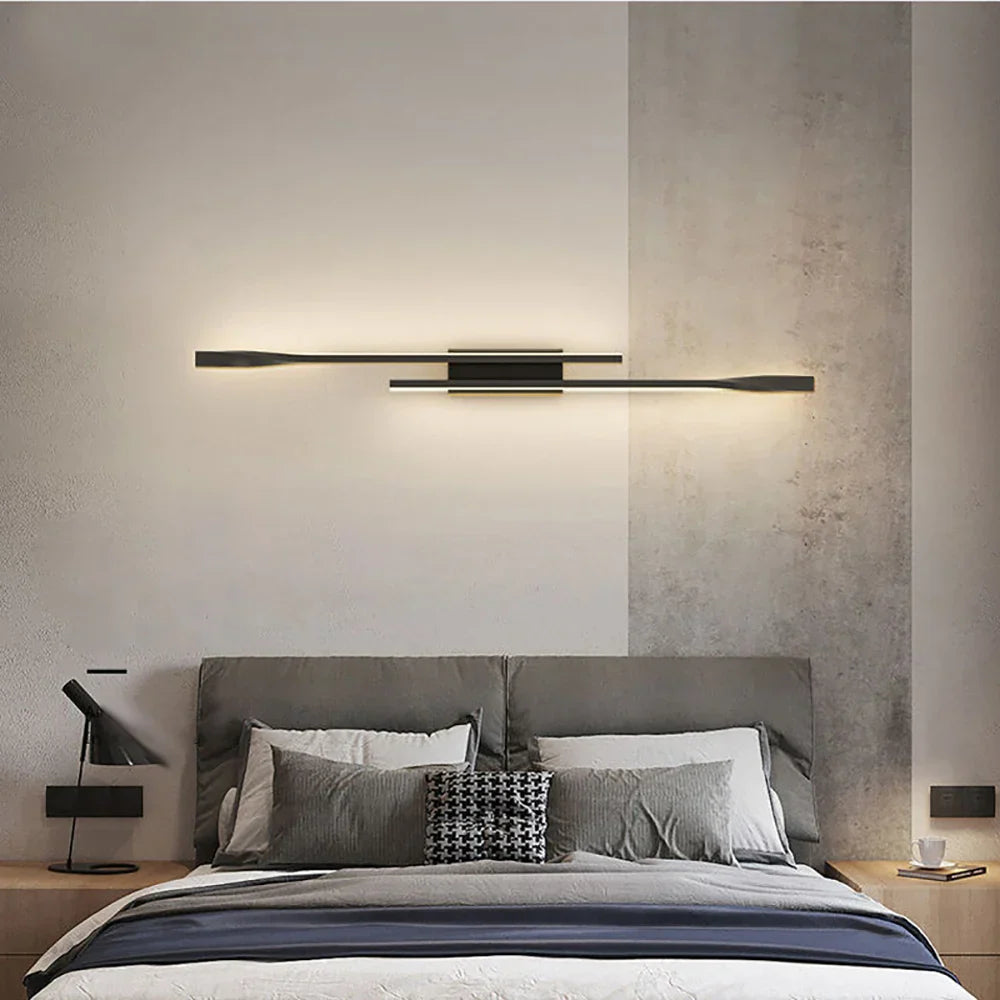 Slim LED Wall Light Strip - Contemporary Nordic Bedroom Lamp - Cofik