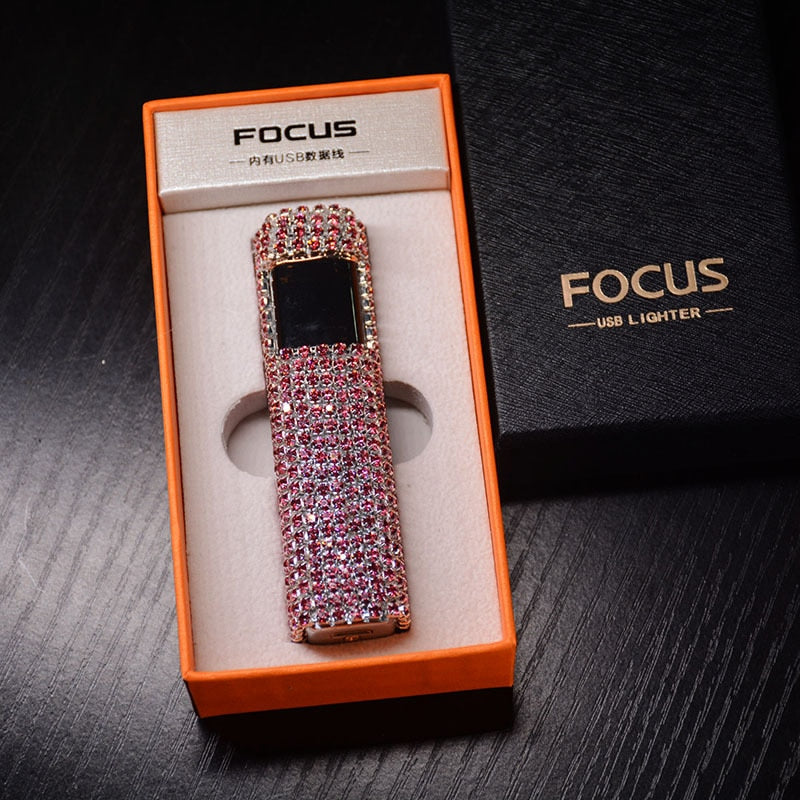Glittery Gem Rechargeable Pocket Lighter - Cofik