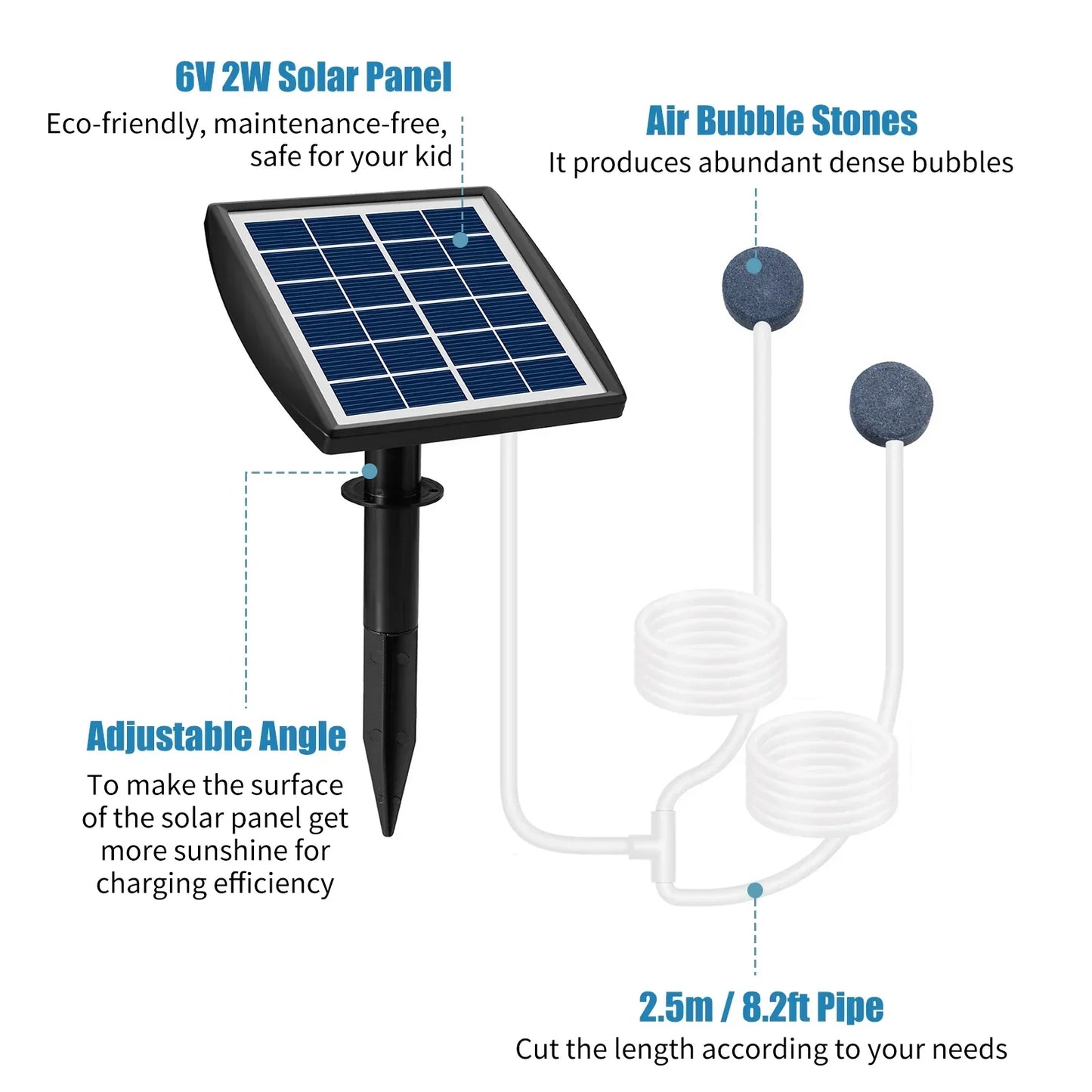 Portable Solar Air Pump for Pond Aquarium