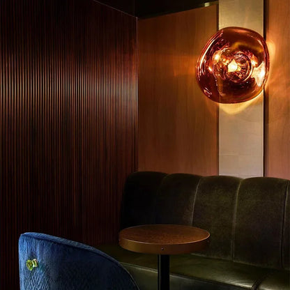 Contemporary Melted Glass Wall Light in Nordic Design