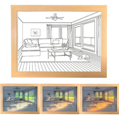 Colorful LED Wall Art Light Fixture