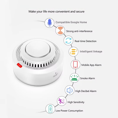 Wireless Smart Home Smoke Detector Alarm