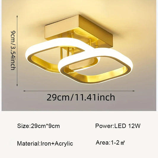 Stylish Gold LED Ceiling Lamp - Cofik