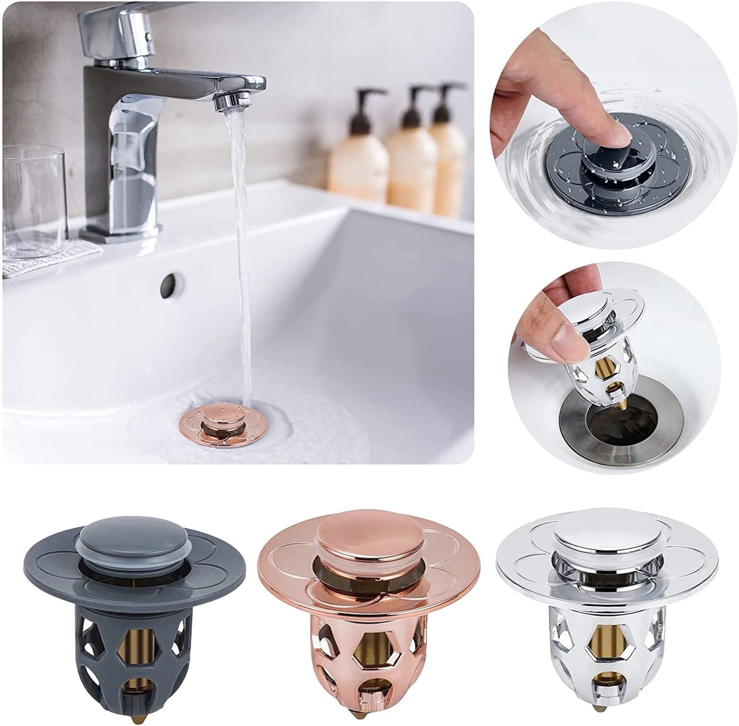 Powerful Drain Cleaner with 2 Free Plugs