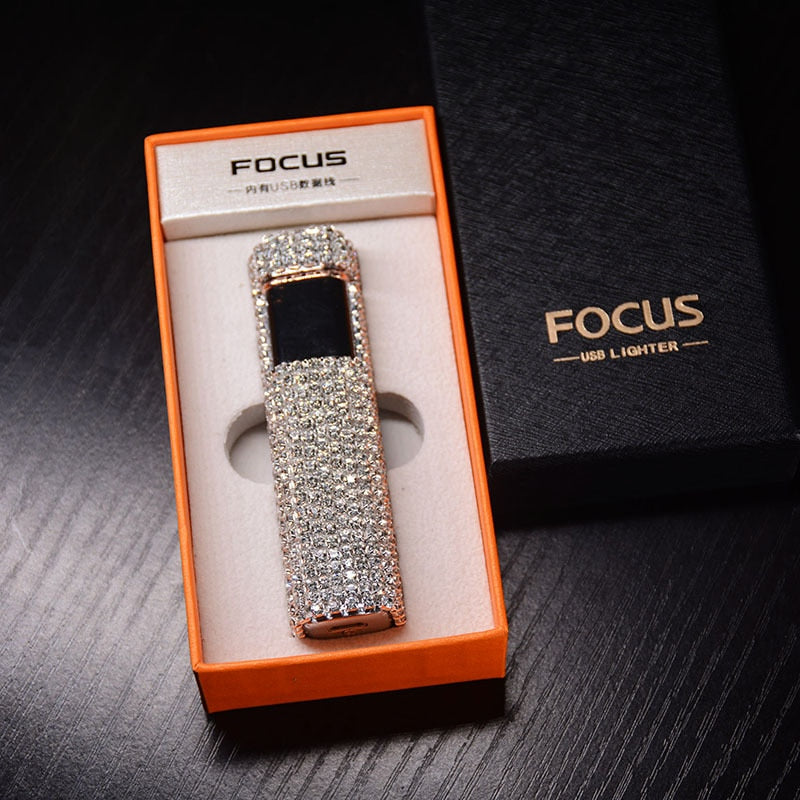Glittery Gem Rechargeable Pocket Lighter