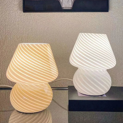 Colorful Glass Mushroom Table Lamp