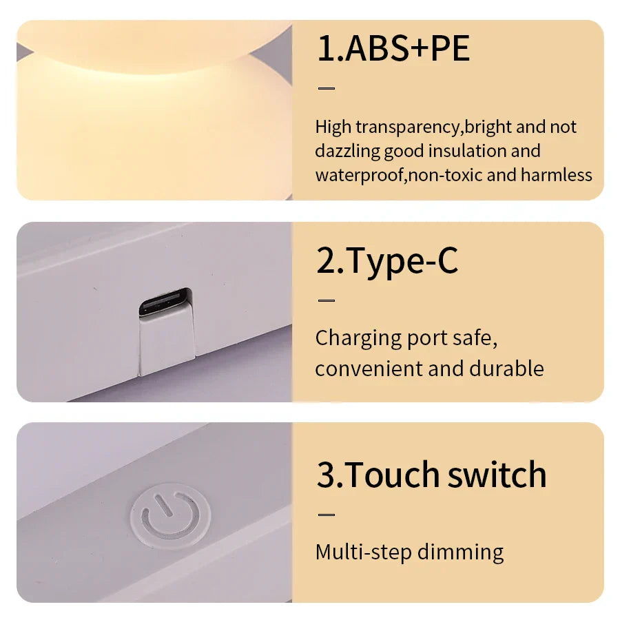 Colorful LED Desk Lamp with USB and Dimmer