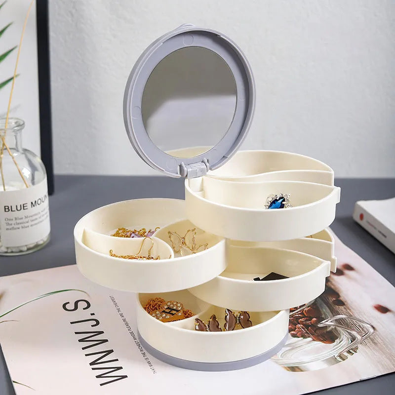 Spinning Stackable Jewelry Display Case