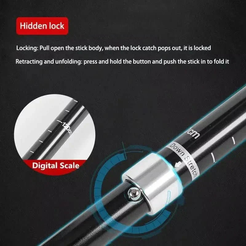 Collapsible Hiking Sticks for Outdoor Travel