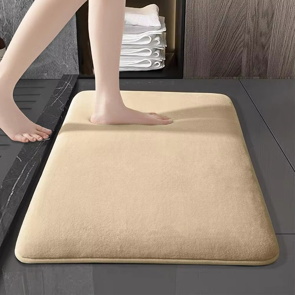 Soft Plush Non-Slip Coral Bathroom Mat