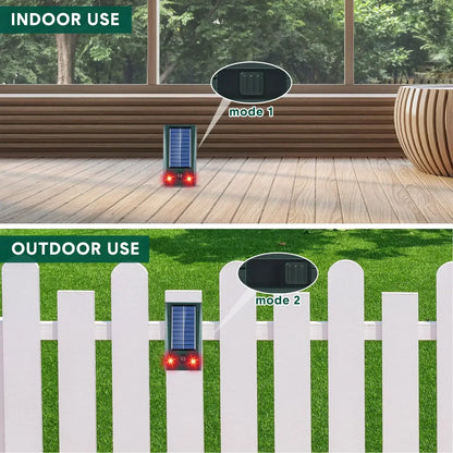 Outdoor Solar Powered Bird Repeller with LED and Sensor