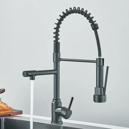 Easy Install Dual Spout Kitchen Faucet
