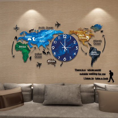 Stylish 3D DIY Acrylic Wall Clock Decor
