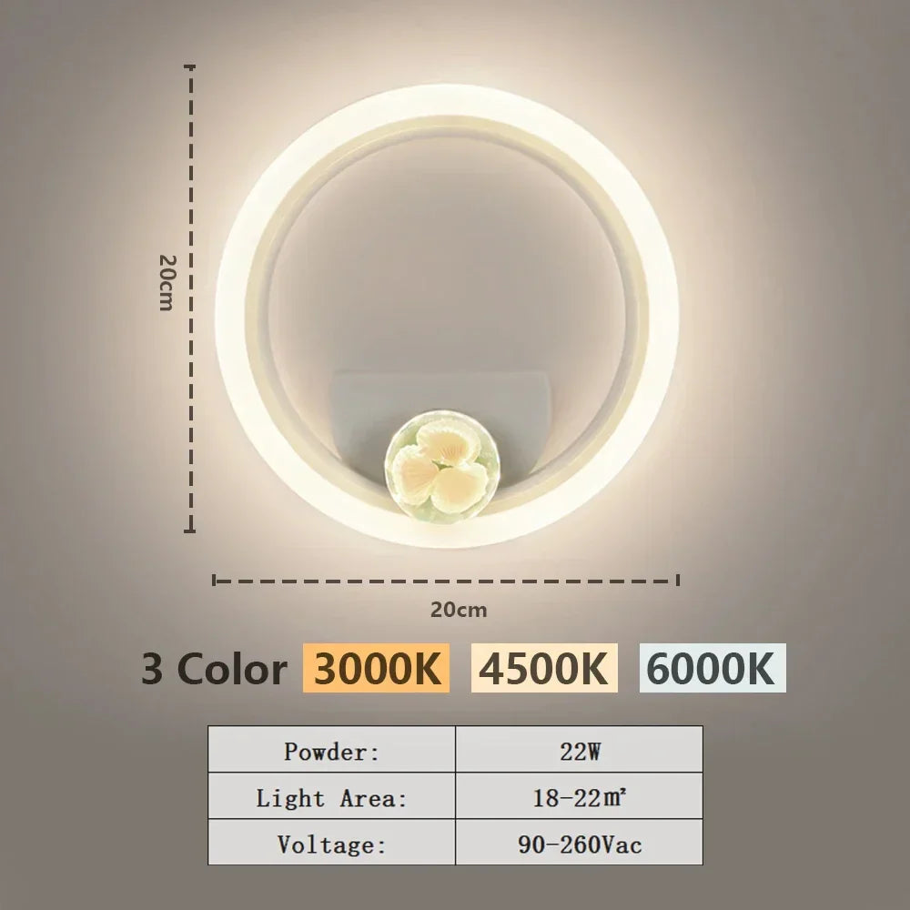 Stylish LED Wall Light - Versatile 3 Color Adjustable Lamp - Cofik