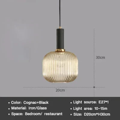 Sleek Glass Pendant Lighting Fixture
