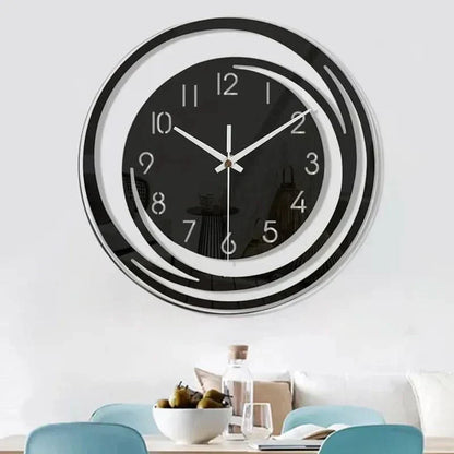 Simple Black Wall Clock – Minimalist Home Decor