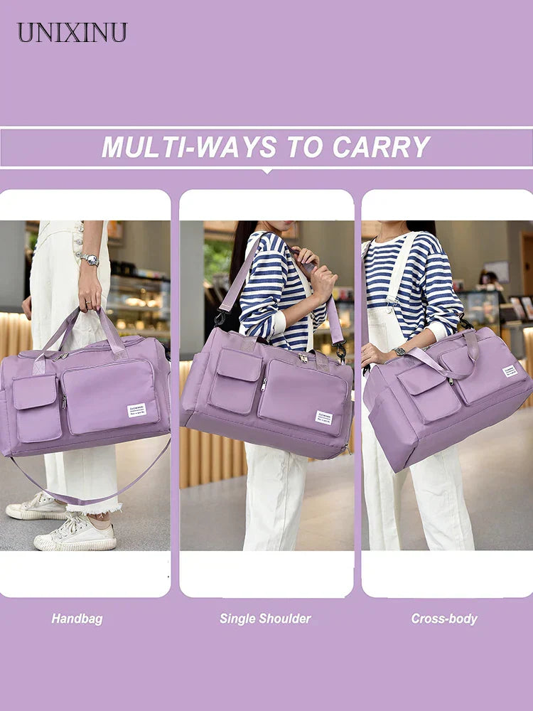 Stylish Women's 35L Travel Duffel Bag with Shoe Pocket