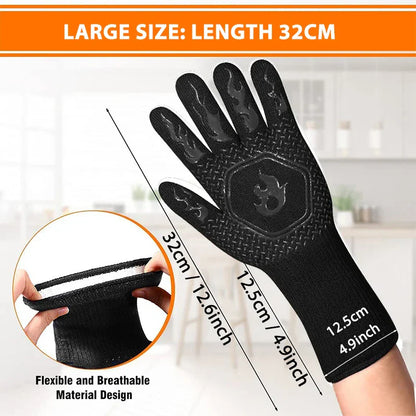 Heat Resistant BBQ Grill Gloves Silicone Non Slip