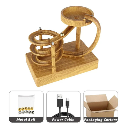 Interactive Wooden Kinetic Ball Roller Toy