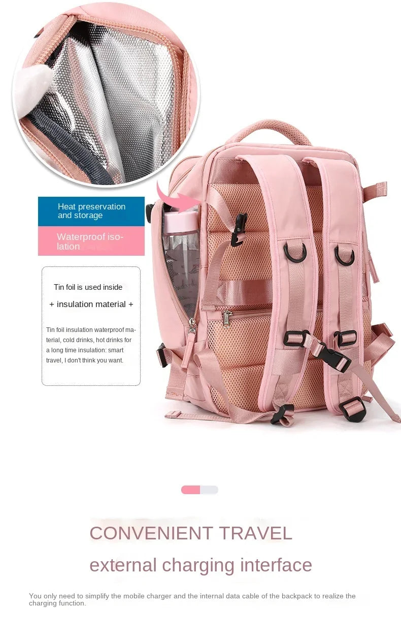 Practical Travel Bag with Laptop and Shoe Pocket