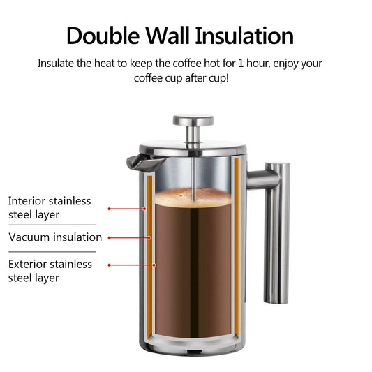 Premium Metal French Coffee Brewer - Cofik