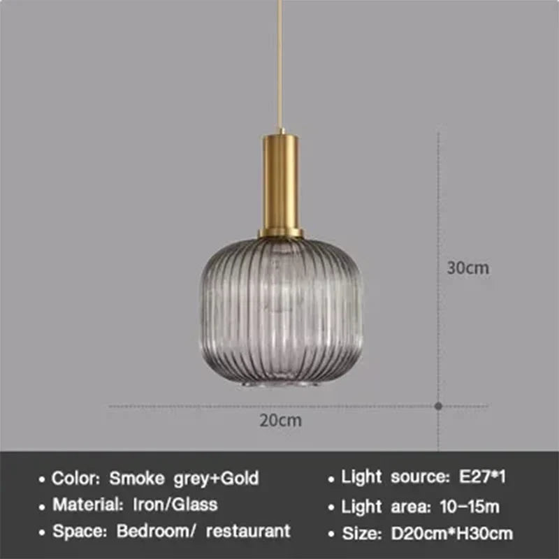 Sleek Glass Pendant Lighting Fixture