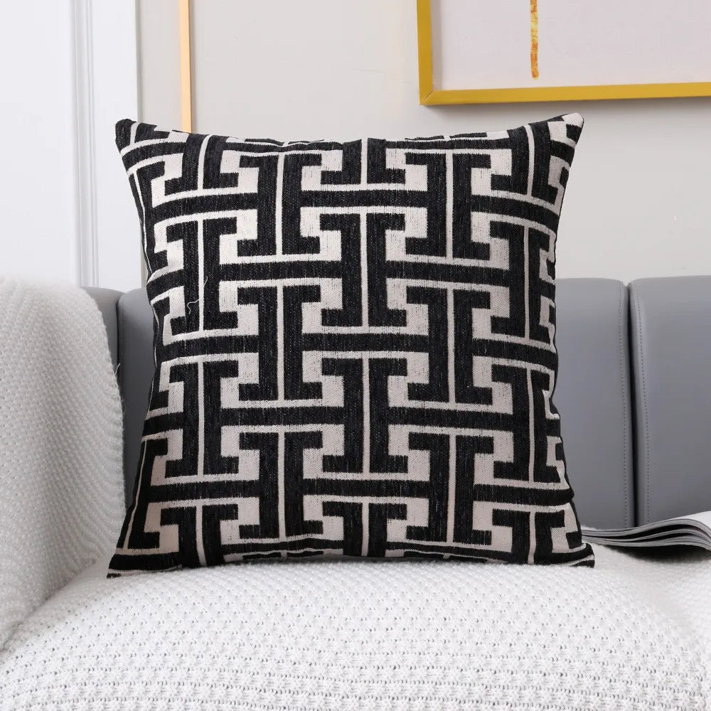 Rustic Patterned Sofa Cushion Cover