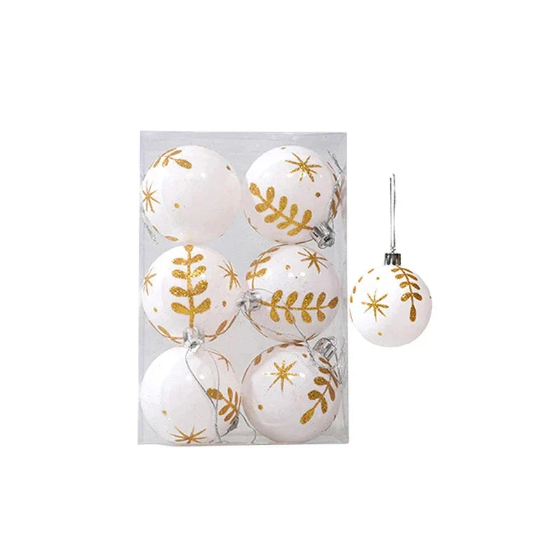 Luxury Red Gold Christmas Tree Baubles Set